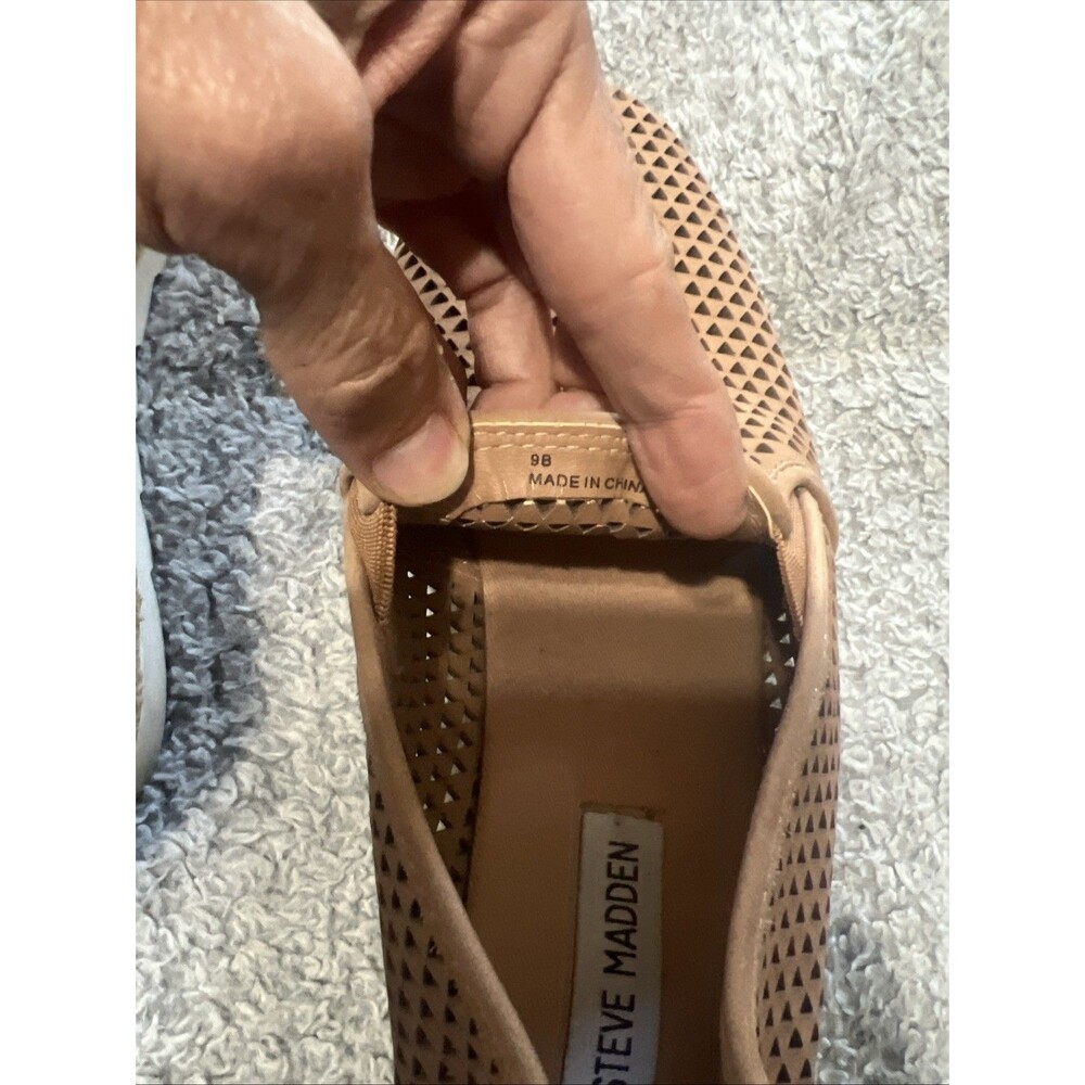 Steve Madden beige Platform Slip on espadrilles Sz 9 Boho - Picture 8 of 9